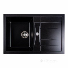 кухонная мойка Platinum Troya 77,6х49,6х18 матовая черный металлик (SP000024778)