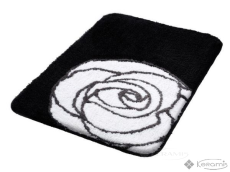 Коврик для ванной Bisk Rose 70x100 черно-белый (02818)