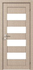 дверное полотно Rodos Modern Milano 700 мм, с полустеклом, крем