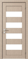 дверное полотно Rodos Modern Milano 800 мм, с полустеклом, крем