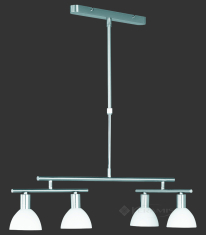подвесной светильник Reality Dallas, белый, никель матовый, 4 лампы (R335110407)