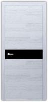 дверне полотно Rodos Loft Berta G 900 мм, з полустеклом, білий мат, шпон