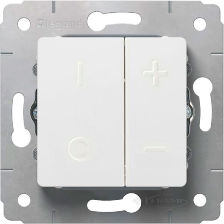 Светорегулятор нажимной Legrand Cariva, 600 Вт, без рамки, белый (773615)