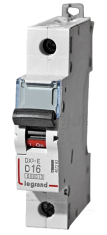автоматический выключатель Legrand Dx3 16 А, 230В/400В, 1 п., Тип D, 10 kA (407971)