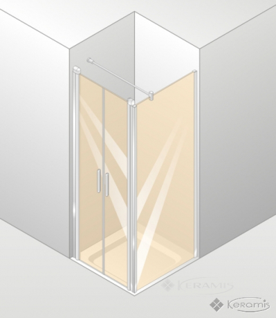 Боковая стенка HUPPE Design elegance 75x190 стекло прозрачное (8E1502)