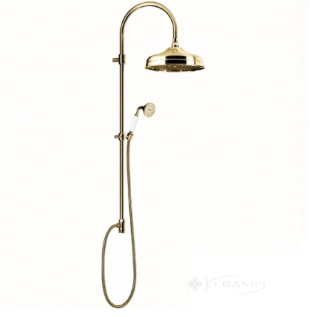 Душевой набор Fir Classic Showers антикварное золото & коричневый керамик (14652731409)