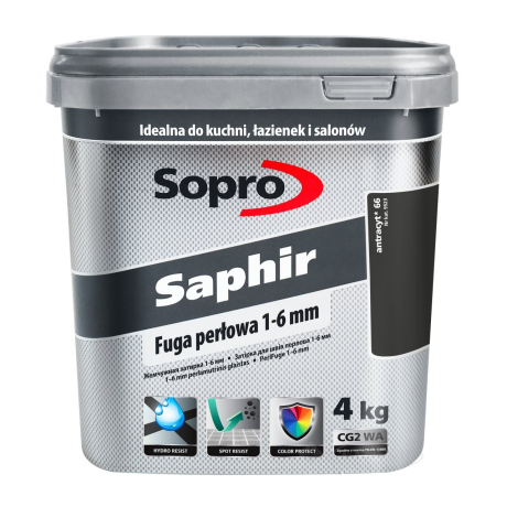 Затирка Sopro Saphir Fuga 66 антрацит 4 кг (9523/4 N)