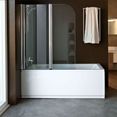 штора для ванны Kolpa San Sole TP 112x140 стекло прозрачное (514860)