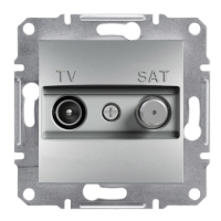 розетка Schneider Electric Asfora TV-SAT, 1 пост., без рамки, алюміній (EPH3400261)