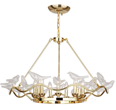 люстра Wunderlicht Modern Style, золотая, 9 ламп (WL1186-49)