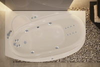гидромассажная ванна WGT Rialto Turano 170x90 HYDRO LINE TRE левая + корпус+рама+слив/перелив (RLTTRN170LHLTPGW)