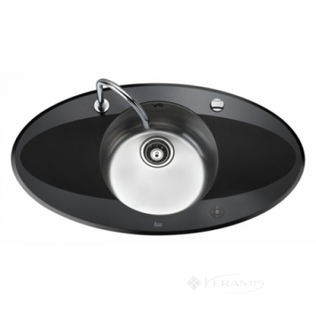 Кухонная мойка Teka I-Sink 95 DX 95х52х18 черное стекло, полированная  (13129009)