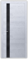 дверне полотно Rodos Loft Berta V 700 мм, з полустеклом, білий мат, шпон