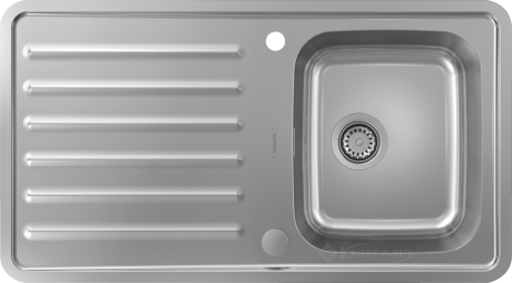 Кухонная мойка Hansgrohe S4113-F340 91,5x50,5x21,5 с левым крылом, нержавеющая сталь (43337800)