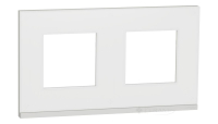 рамка Schneider Electric Unica New 2 пост., матовое стекло, белая (NU600489)
