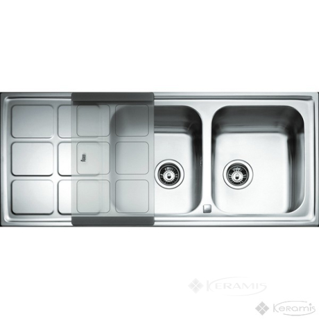 Кухонная мойка Teka Cuadro 2B 1D 116x50x20 полированная (12121001)