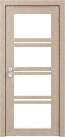 дверное полотно Rodos Modern Quadro 600 мм, со стеклом, крем