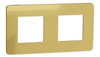 рамка Schneider Electric Unica New 2 пост., золота, бежева (NU280460)