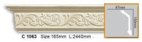 карниз Elite Decor Gaudi Decor 15x6,7x244 с орнаментом белый (C 1063)