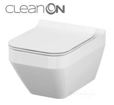 унитаз Cersanit Crea Clean On подвесной, прямоугольный, белый, без ободка (S701-404)