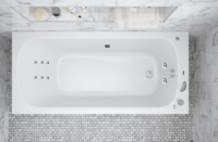 гидромассажная ванна WGT Rialto Orta 170x70 HYDRO LINE + корпус+рама+слив/перелив (RLTORT170HLPBW)