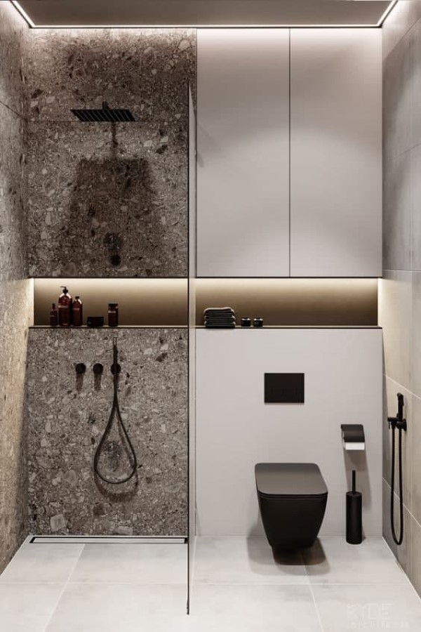 Дизайн ванних кімнат з душовими кабінами. Фото 13