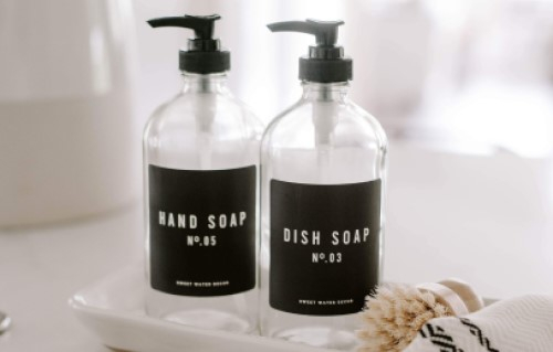 Комплект стеклянных дозаторов для мыла