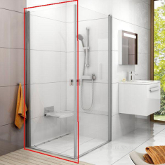 душові двері Ravak Chrome CRV1-90 bright alu+glass Transparent (1QV70C01Z1)