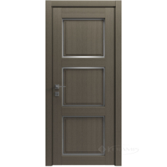 дверное полотно Rodos Style 3 700 мм, полустекло, серый дуб