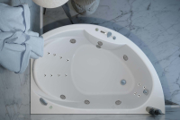 гідромасажна ванна WGT Rialto Lugano 170x108 права + корпус+рама+злив/перелив (RLTLG170RHLUPBW)