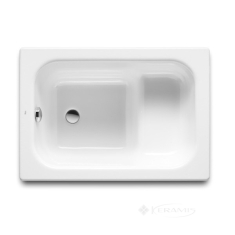 ванна стальная Roca Contesa 100x70 с сиденьем, толщина 2,4 мм, белая (A213100001)