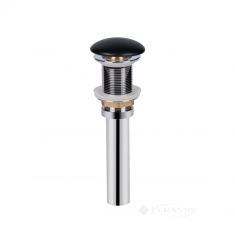 донный клапан Qtap без перелива Cliсk-Claсk, черный матовый (QT066PU03MB)