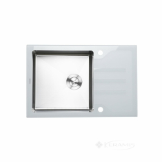 кухонная мойка Platinum Handmade 78x51x20 white glass (SP000034807)