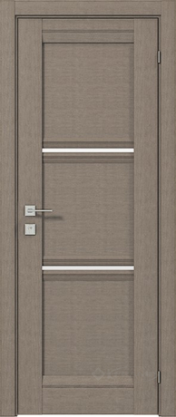 Дверное полотно Rodos Fresca Vazari 900 мм, с полустеклом, серый дуб