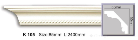 Карниз гибкий Elite Decor Harmony 5,5x6,5x244 см белый (K 105 Flexi)