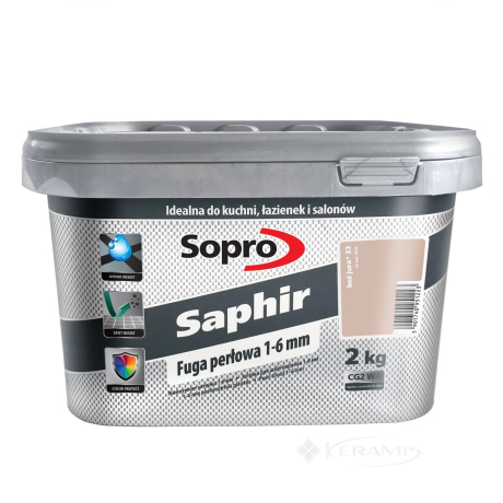 Затирка Sopro Saphir Fuga 32 бежевый 2 кг (9517/2 N)