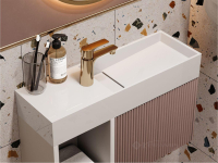 умывальник Miraggio Toni 65x22x10 белый глянец, на столешницу, литой мрамор (8814587)