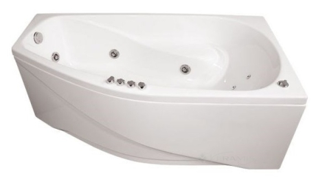 Акрилова гідромасажна ванна Triton Скарлет, 1670 x 960 мм, ліва (гідро 0,9 Квт + спина)