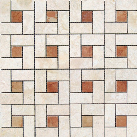 Мозаїка KrimArt Victoria 30,5x30,5 beige (4,8х2,3 2,3х2,3) МКР-7П VB+RA