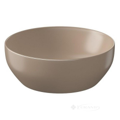 умывальник Cersanit Larga 40x40 коричневый матовый, на столешницу круглый (K677-046)