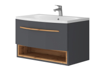 тумба с умывальником Juventa Stellantis 80x50x49 подвесная, антрацит (Stellantis-80)