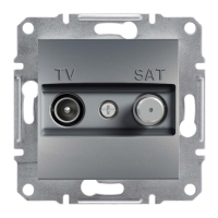 розетка Schneider Electric Asfora TV-SAT , 1 пост., без рамки, сталь (EPH3400362)