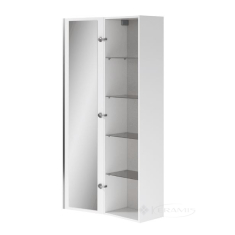 пенал Cersanit Virgo 40x30x160 белый/черный, зеркало внутри (S522-033)