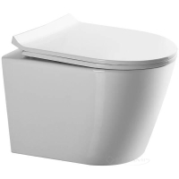 унитаз подвесной Hes Apo 35,5x48,5x32 безободковый, сиденье Soft-close, белый (HAP485R)