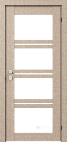Дверное полотно Rodos Modern Quadro 700 мм, со стеклом, крем