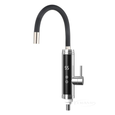 змішувач для кухні Wezer з водонагрівачем 3,3 кВт, з гнучким виливом, сатин (SDS-G9TC)