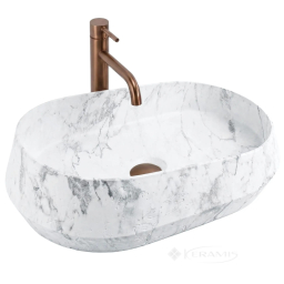 умывальник Rea Zoe Dune 59x38 матовый, имитация камня (REA-U3538) (умывальник Rea Zoe Dune 59x38 матовый, имитация камня (REA-U3538))