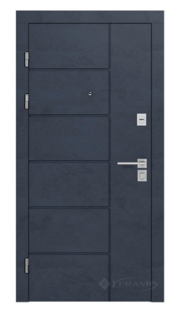 Двері вхідні Rodos Line 880x2050x96 бетон антрацит/крем (Lnz 002)