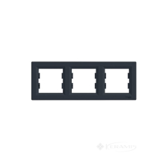 рамка Schneider Electric Asfora 3 пост., горизонтальна, антрацит (EPH5800371)