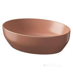 умывальник Cersanit Larga 50x38 кирпичный матовый, на столешницу овальный (K677-053)